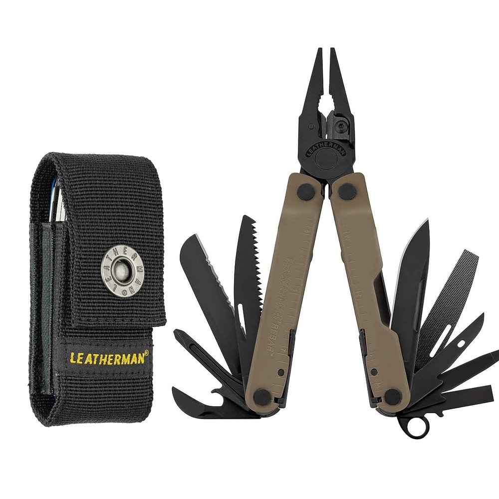 Leatherman Rebar - Coyote Tan Çok Amaçlı Çakı ve Pense