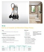 TP-R 15 KİRLİ SU VE FOSEPTİK İÇİN DALGIÇ POMPA