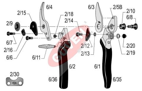 Felco 6 Budama Makası 19.5cm Sağ By-Pass