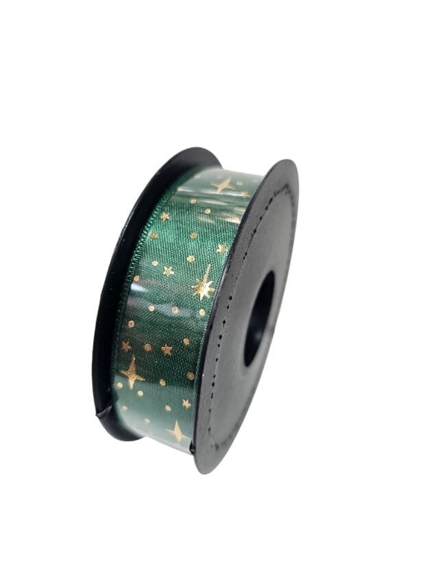 2 Cm (20 Mt.) Yıldızlı Saten Kurdele