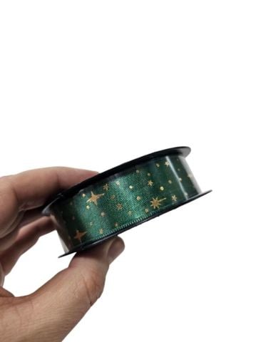 2 Cm (20 Mt.) Yıldızlı Saten Kurdele