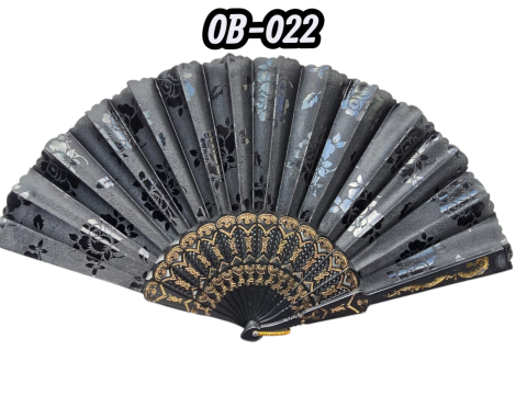 12'li Plastik Kumaş Yelpaze  (OB-022)