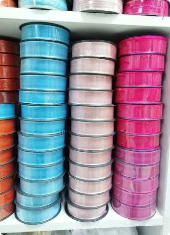 2,5 cm Şifon Organze Şerit Kurdela 25 Metre