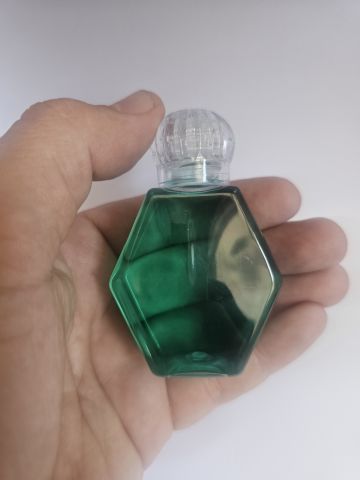 Pvc Altıgen 50 cc Kristal kapaklı Şişe