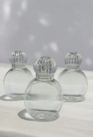 Pvc Oval 50 cc Kristal kapaklı Şişe