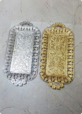 Dikdörtgen Metal Boş Yüzük,Söz,Nişan,Nikah Tepsisi