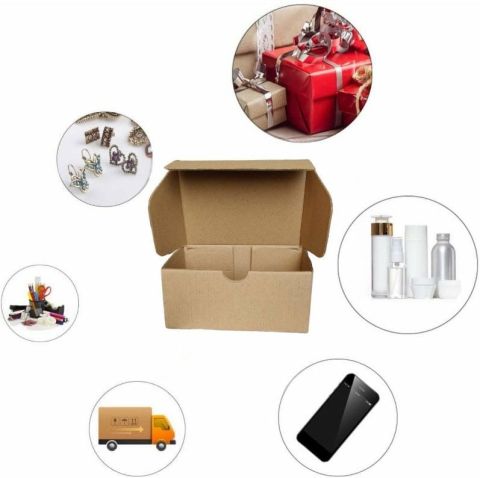 17X12X? Cm Kilitli E-Ticaret Hediye Kutusu, Kraft Karton Kargo Paketleme Kutusu