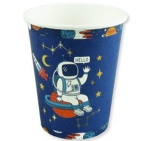 8 Lİ BARDAK ASTRONOT UZAY KARTON 8OZ