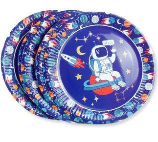 8 Lİ TABAK ASTRONOT UZAY KARTON 23 CM