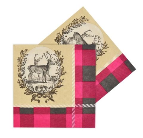 16 lı Pitikareli Geyikli Yılbaşı Peçete 33x33