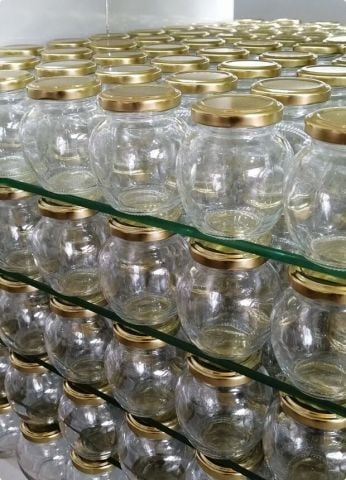 10 Lu Düz Kapaklı 210 cc Çerezlik Cam Yumurta Kavanoz