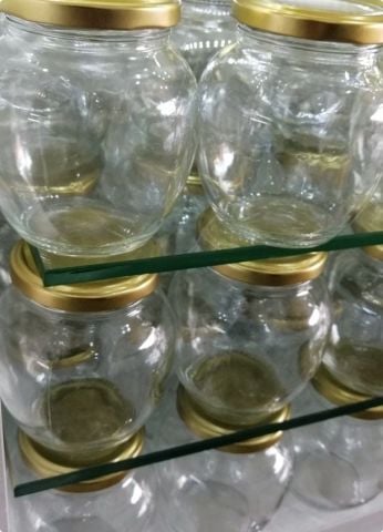 10 Lu Düz Kapaklı 370 cc Çerezlik Cam Yumurta Kavanoz
