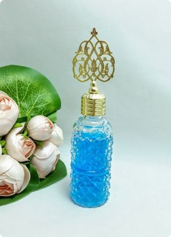 12 Li Metalize Tepelikli Kristalize Uzun Cam Kolonya Şişesi