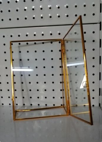 Küçük Boy Çift Camlı Metal Kenar İsimlik & Çerçeve