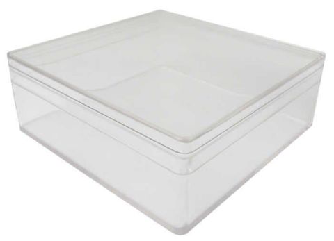 12 Lİ  7x7x3 CM ŞEFFAF MİKA  KARE KUTU