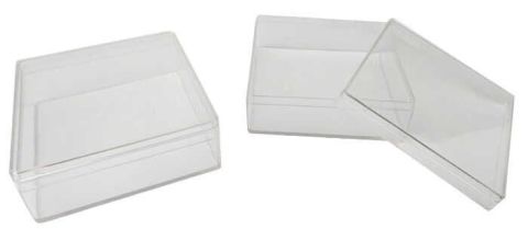 12 Lİ  7x7x3 CM ŞEFFAF MİKA  KARE KUTU