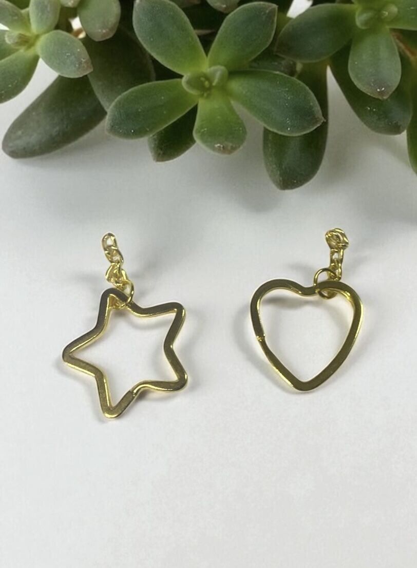 10 Lu Kalp & Yıldız şeklinde anahtarlık ucu