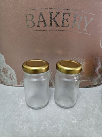 Gold Kapaklı Cam kavanoz (67 cc)