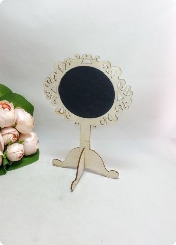 Desenli Ahşap Ayaklı Masa Üstü İsimlik (Söz,Nişan,Nikah Masası)