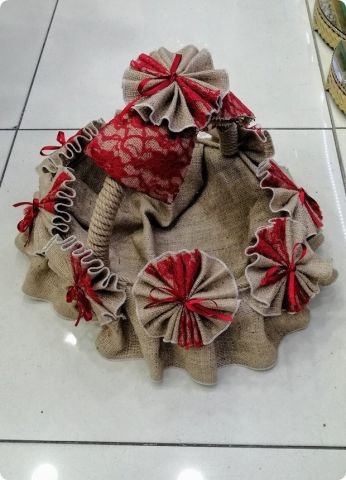 Kraft süslemeli kına sepeti