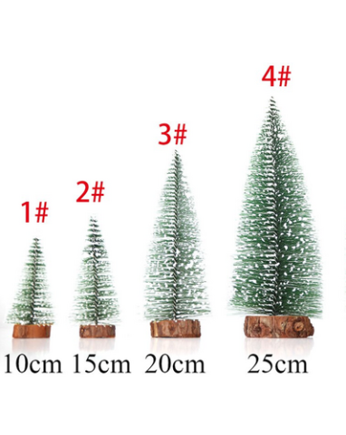 20 cm Mini Masaüstü Karlı Yılbaşı Çam Ağacı