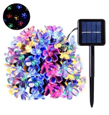 Solar 5 mt 50 Led Papatya RGB 8 Fonksiyonlu