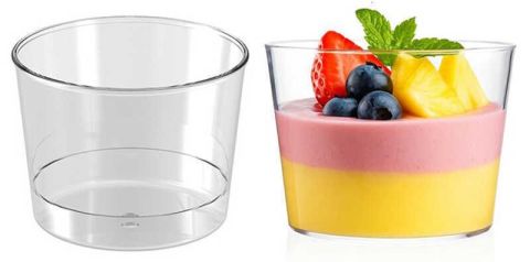 30 LU  250CC YUVARLAK ŞEFFAF MİKA KASE (MAGNOLİA )