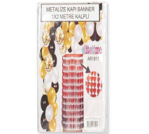 1X2 MT KALPLİ KAPI BANNER VE METALİZE FON SÜS
