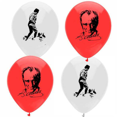 12 İnç Atatürk Balon 100 adet