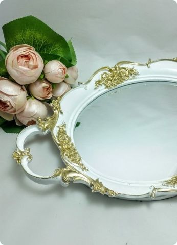 Oval Otantik Aynalı Yüzük,Söz,Nişan,Nikah Tepsisi