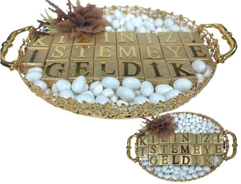 Kızınızı İstemeye Geldik Çikolatalı Büyük Tepsi
