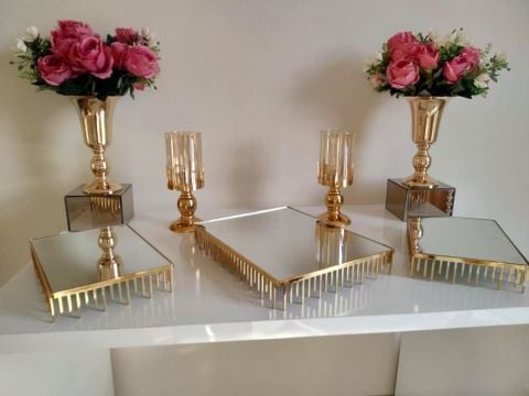 3 lü simge lüks jardinyer seti