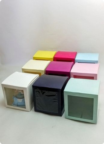 25 Li 10X10x10 cm Pencereli Küp Karton Kutu