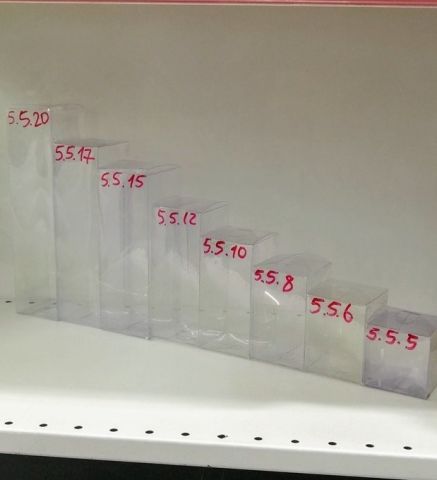 50 Li ( 5x5x? Cm/h ) Full Şeffaf Asetat Kutu