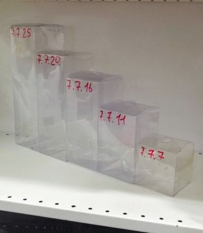 50 Li ( 7x7x? Cm/h ) Full Şeffaf Asetat Kutu
