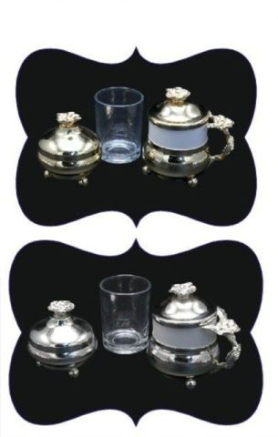 3 lü Set Lüks Fincan, Bardak Lokumluk Takımı