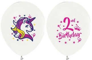 BALON UNICORN 2 YAŞ 12'' BYZ PK:100 KL:50