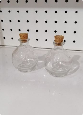 Mantar tıpalı top küre cam şişe ( 35cc )
