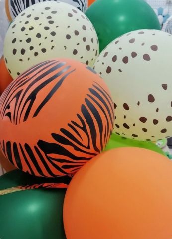 5 li Safari Baskılı Karışık Balon