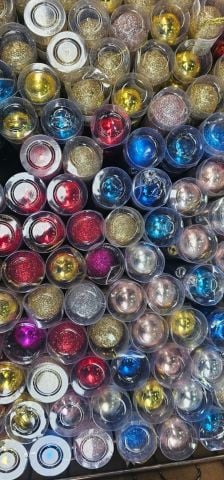 12 Lİ 3 CM Boru Cici Top Yılbaşı ağaç süsü