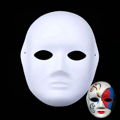 Boyanabilir Surat Model Maske – Lastikli | Kendin Tasarla