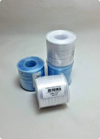 Rulo 0,6 mm ince Düz renk Saten Kurdela