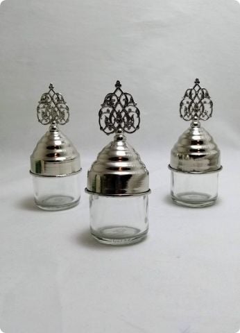 20 li Metal Güneş Tepelikli Cam Kavanoz