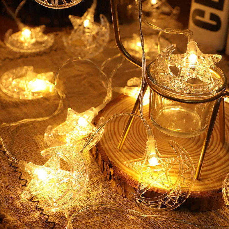 3m 20 Led 2 Kademeli Ay-Yıldız Pilli Led Işık MZ-306