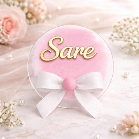 Pleksi Üzeri Fiyonk dekorlu Hediyelik