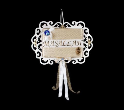 Ahşap dikdörtgen fileli maşallah Sünnet kapı süsü
