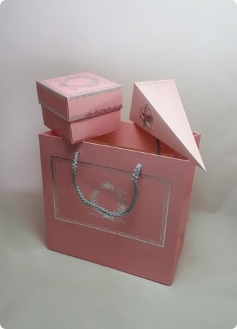 20 li 8x8x6 Cm Varak Baskılı Karton Pembe Bebek Kutu