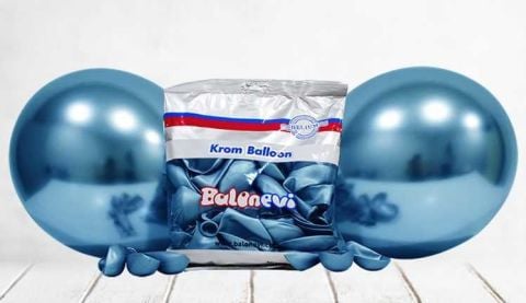 BALON KROM PARLAK 6 İNC MAVİ PK:50 KL:40