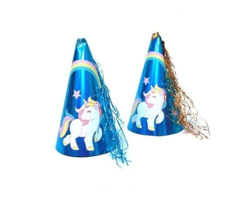 Püsküllü Unicorn Konseptli Parti Şapkası