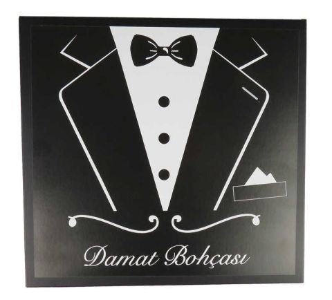 DAMAT FİGÜRLÜ SİYAH ÇİKOLATA KUTUSU 500 GRAMLIK